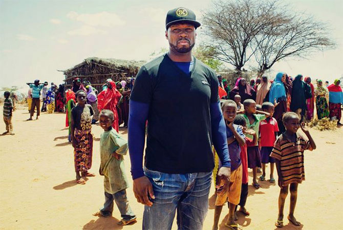 Great Job! 50 Cent on a mission to feed one billion people in Africa