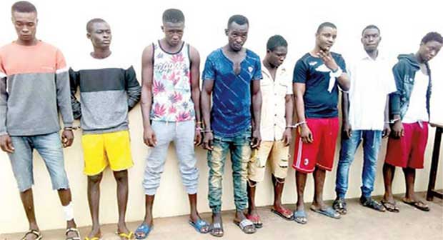 Five armed robbers jailed 150 years. 