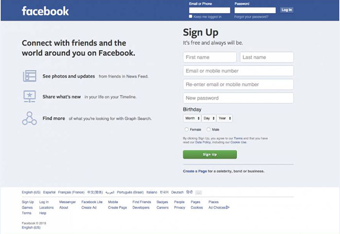 Changing face of facebook from 2004 up to now 2015