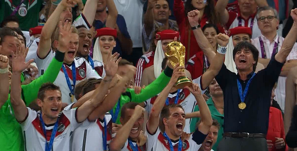 Germany damage world cup trophy. 