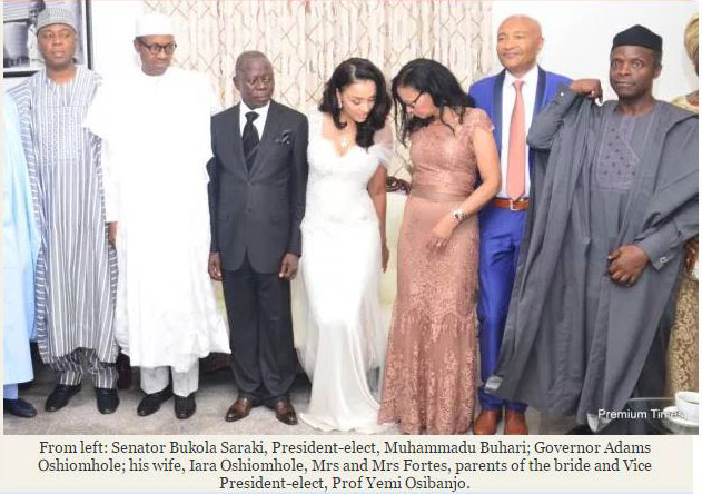 Governor Oshiomhole and Lara Fortes wedding 5