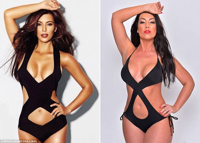 Wooow! Woman earns £36,000 as a Kim Kardashian look-alike but...