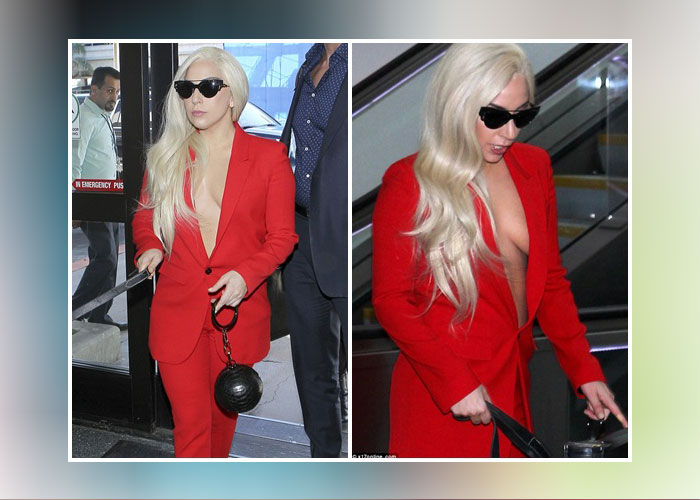 Lady Gaga is back again, see how she rocked the hot Red Pant Suit