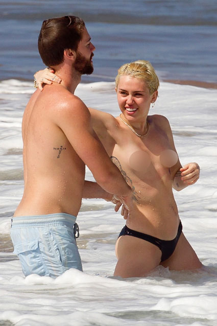 Miley Cyrus and boyfriend Patrick Schwarzenegger 3
