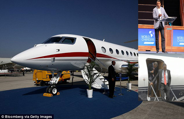 Pastor who owns two Rolls Royce pleads with congregation to buy him a $65million private jet