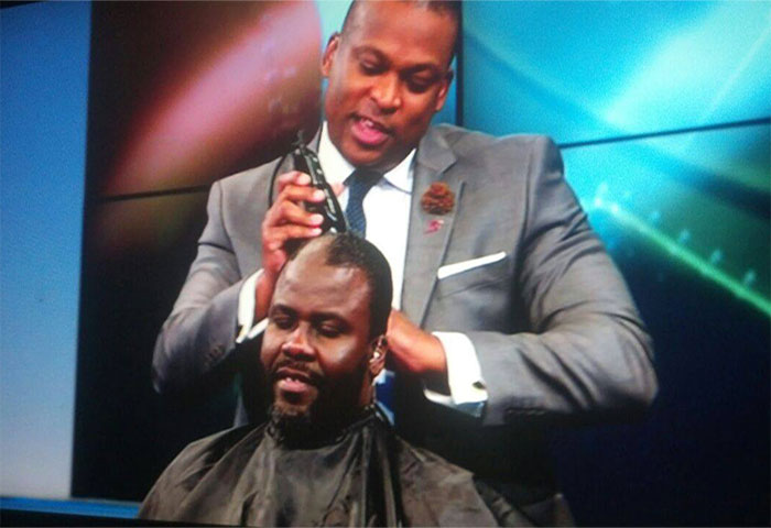 Sammy Osei Kuffour Tuga gets new hair cut. 