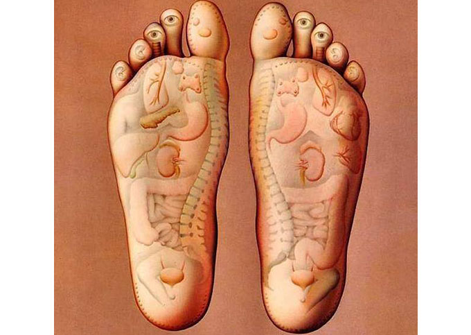 Health benefits of massaging the bottom of the feet. 