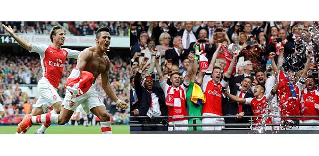 Arsenal beats Chelsea to win seventh fa cup. 