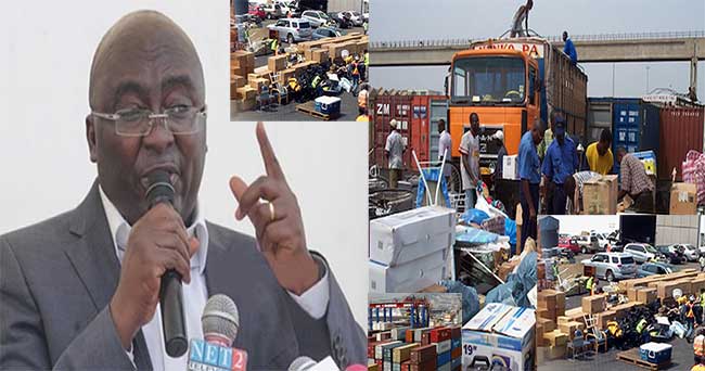 Bawumia paperless system at the Tema ports and habour. 