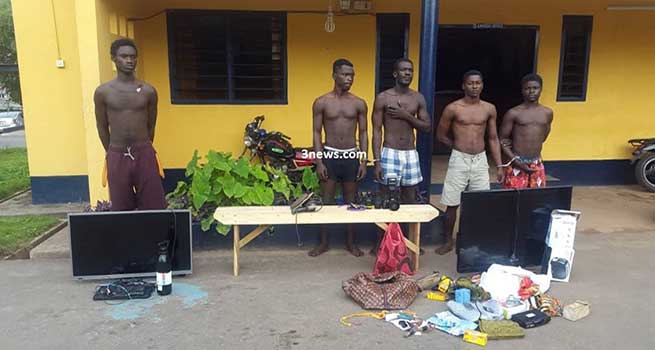 ghana police  arrest sekondi takoradi kwesiminti thieves. 