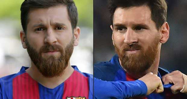 Lionel Messi lookalike Reza Parastesh. 