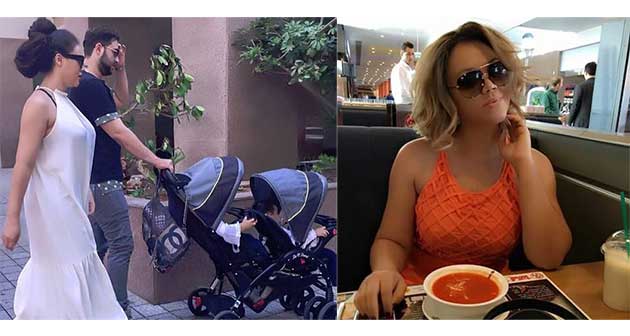 Nadia Buari shows the father of her twins. 