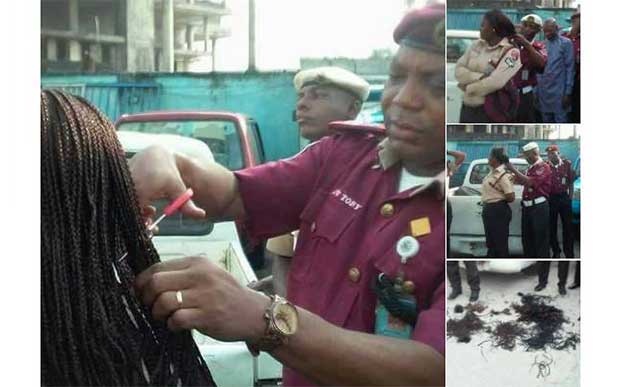 Nigerian traffic cop recalled after disciplining female colleagues by cutting off their hair