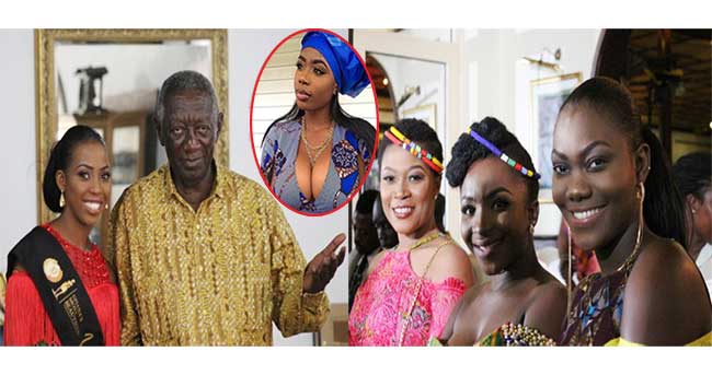 Kufuor meets Ghana most beautiful queen Yaba. 