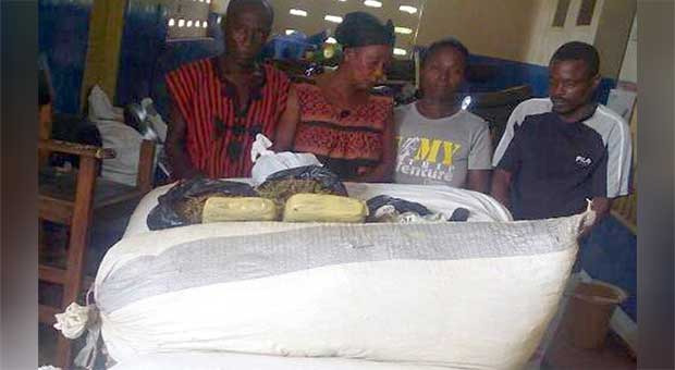 Four wee sellers arrested in Ashanti Region. 