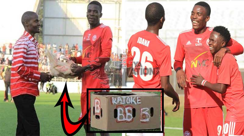OMG! Footballer receives one chicken for winning 'Man Of The Match' award (See Photo)