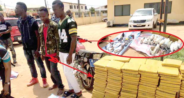 Ghanaian armed robbers arrested at Baatsona Lashibi. 