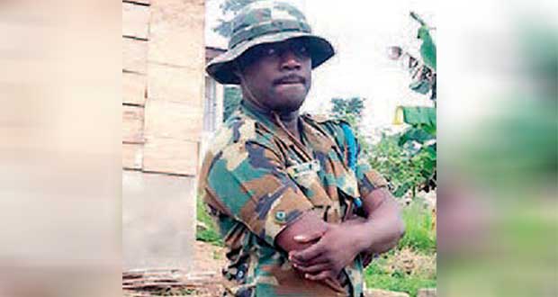 Fake Ghanaian soldier arrested. 