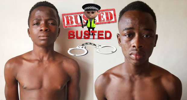 Ghanaian teenagers caught. 
