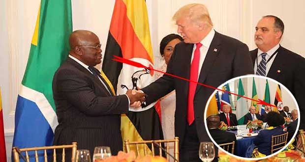 Nana Addo Danquah Akufo Addo meets Donald Trump. 