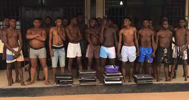 Sakawa boys arrested at Madina Accra. 