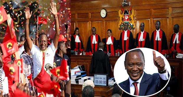 Uhuru Kenyatta declared winner by Supreme court. 