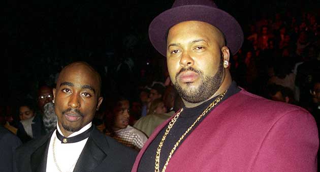 Tupac Shakur with Suge Knight. 