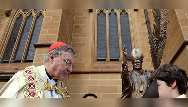 Australian police charge cardinal George Pell. 