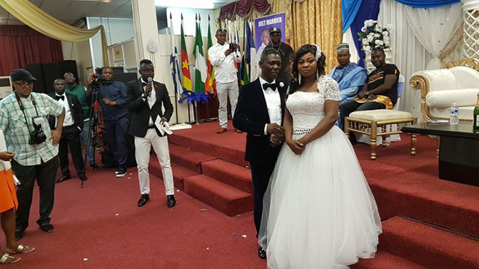 Agya Koo and wife Rita Asiedu wedding 1