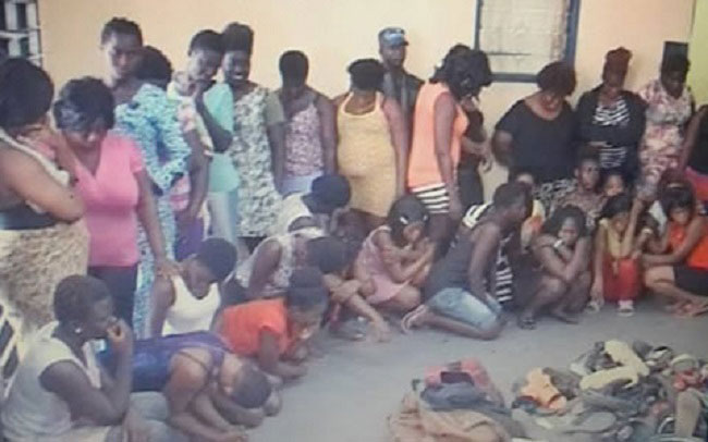 75 Ashawo girls and clients arrested in Accra