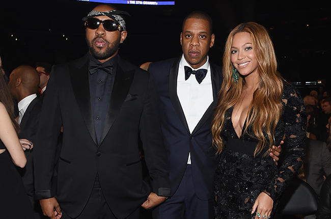 Beyonce and Jay Z at the 2015 Grammy Awards