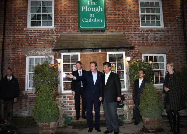 China President Xi Jinping at The Plough at Cadsden pub 2