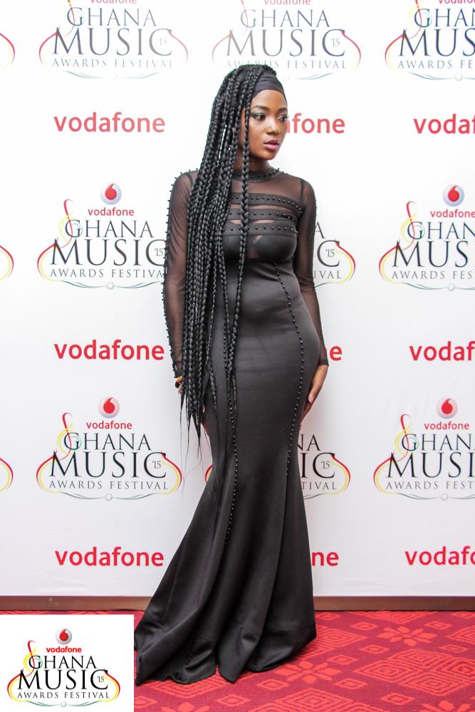 Efya at the Vodafone Ghana Music Industry Awards 2015