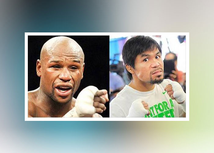 Floyd Mayweather and Manny Pacqiao fight of the century. 