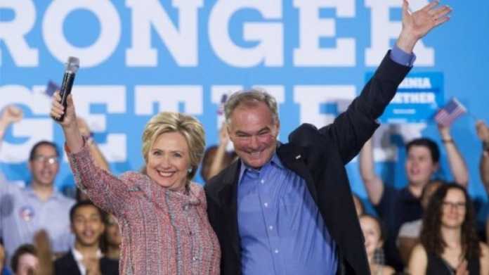 Hillary Clinton selects Tim Kaine as her running mate. 