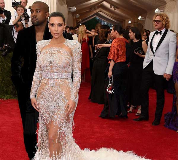 Kim Kardashian at the Met Gala 2015. 