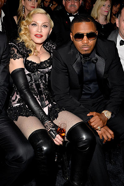 Madonna and Nas at the 2015 Grammy Awards