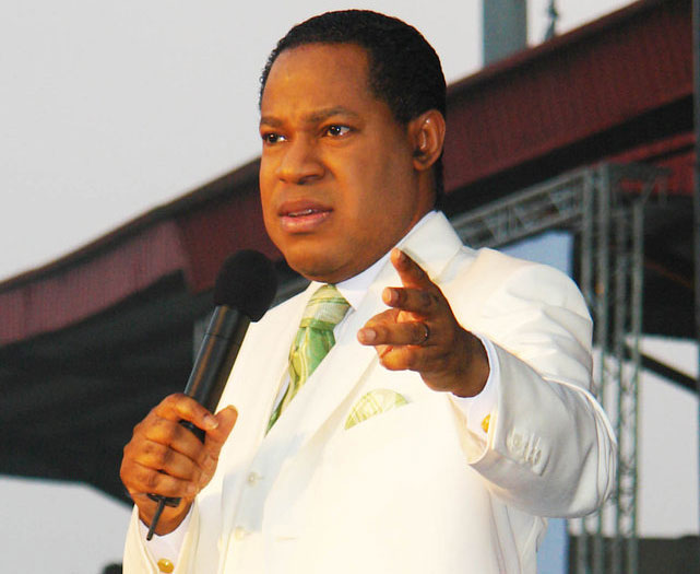 Pastor Chris Oyakhilome charges members. 