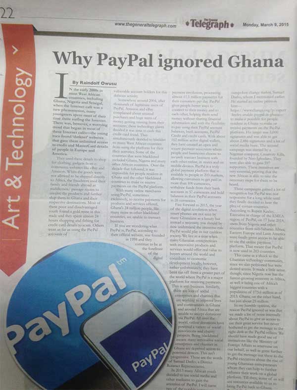 Paypal General telegraph