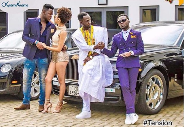 Tension music video by Okyeame Kwame featuring Cabum, Medikal, Sister Derbie. 