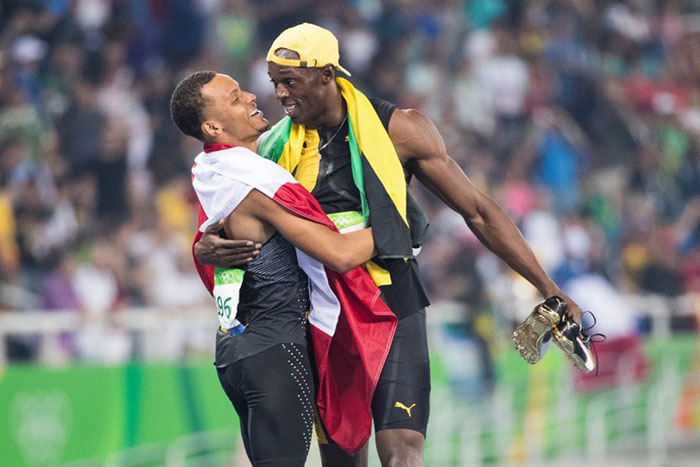 Usain Bolt and Andre De-Grasse are relationship goals at the Rio 2016 Olympics. 