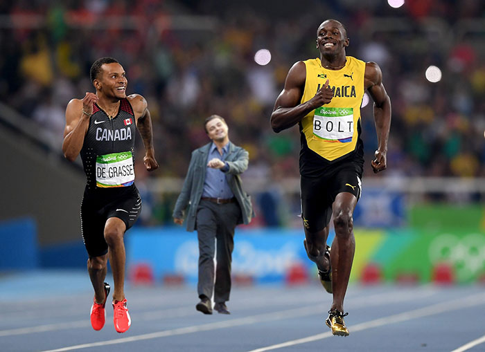 Usain Bolt and Andre De Grasse are relationship goals 2