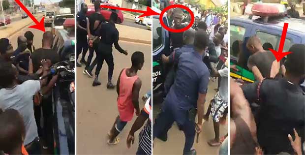 Video: Suspected armed robber arrested in broad day light at East Legon after pointing gun at victim