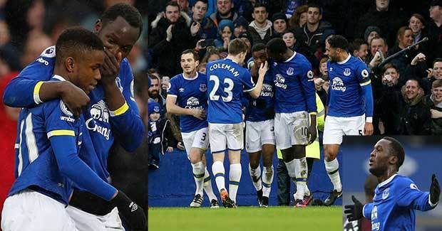 Everton beats Manchester City by 4 goals to nil. 