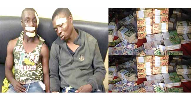 Ghana police arrest two Nigerian armed robbers. 