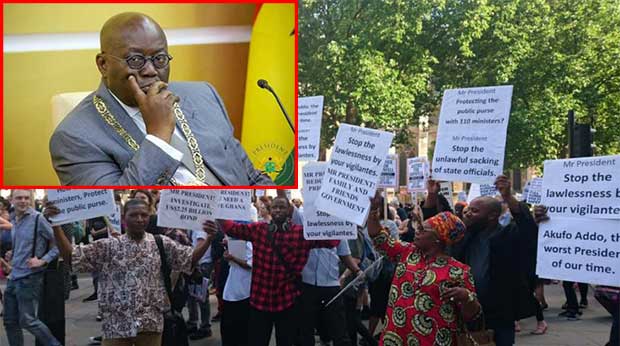 Ghanaian residents in UK protest against Akufo-Addo govt. 