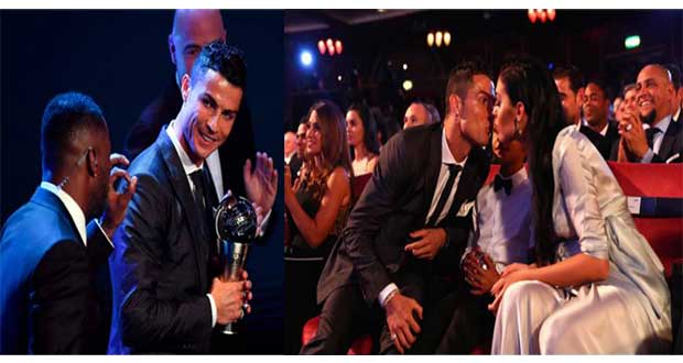 Cristiano Ronaldo wins FIFA best player 2017 award. 