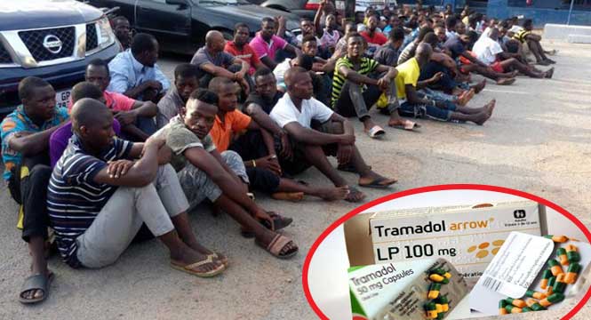 Ghana Police tramadol ghetto pushers. 