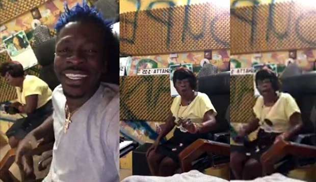 Shatta Wale mother Madam Elsie Evelyn Avemegah angry. 