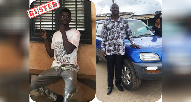 Thief Baba Ali arrested for stealing Rev Dankwah suv. 